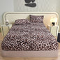 3pcs/set or 1pcs Leopard Print Fitted Sheet, Animal Pattern Bedding