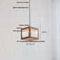 DecorBites™ Glass LED Pendant Lamp with Walnut Wood Brass Accent