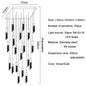 DecorBites™ Large Crystal LED Staircase Chandelier for Modern Living Room Hall Loft