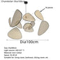 DecorBites™ Leaf Grid Handmade Rattan Screen Chandelier for Modern Living Room and Bedroom