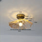 DecorBites™ Green Flower Glass LED Ceiling Light Fixture - Nordic Modern Design