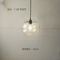 DecorBites™ Glass Globe Chrome Pendant Light - Nordic Style Hanging Lamp