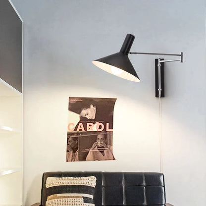 DecorBites™ Industrial Metal Wall Lamp with Extendable Arms for Bedside Reading