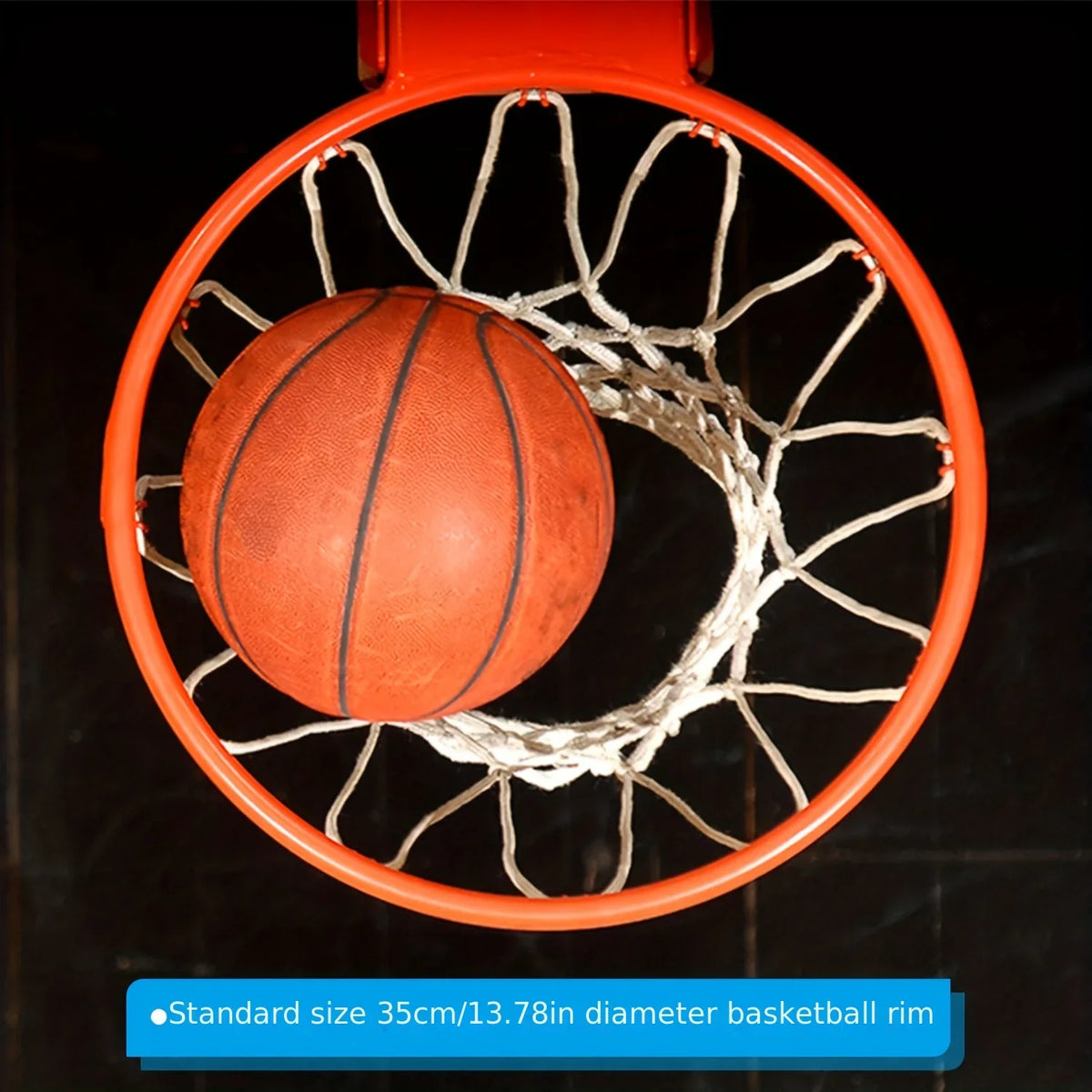Heavy-Duty Wall-Mounted Basketball Hoop with Adjustable Height,Backboard & Net - Space-Saving Indoor/Outdoor - Easy Installation
