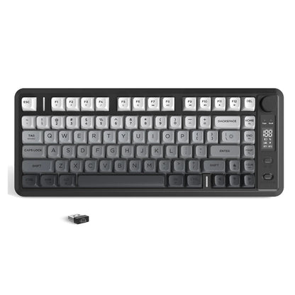 ATTACK SHARK M75 Wireless Membrane Gaming Keyboard with Knob&OLED Display Bluetooth/2.4Ghz Rainbow Backlit Gradient PBT Keycaps