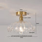 DecorBites™ Green Glass LED Ceiling Light Modern Iron Copper Lampara Techo for Home Decor
