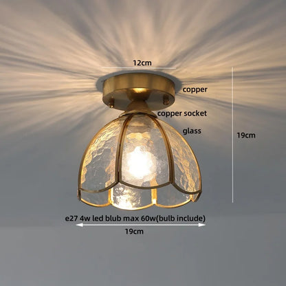 DecorBites™ Glass LED Ceiling Lamp Modern Copper Socket Ceiling Lights