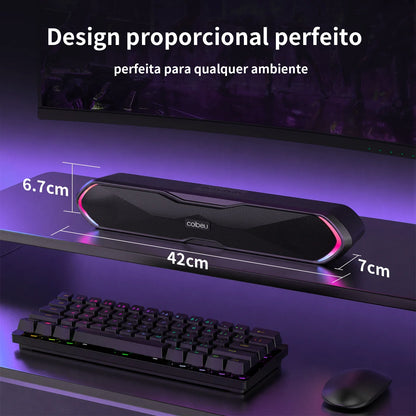 Portable Bluetooth Speaker for PC, Wireless Headphones with Music Playback and Phone Calling Functions