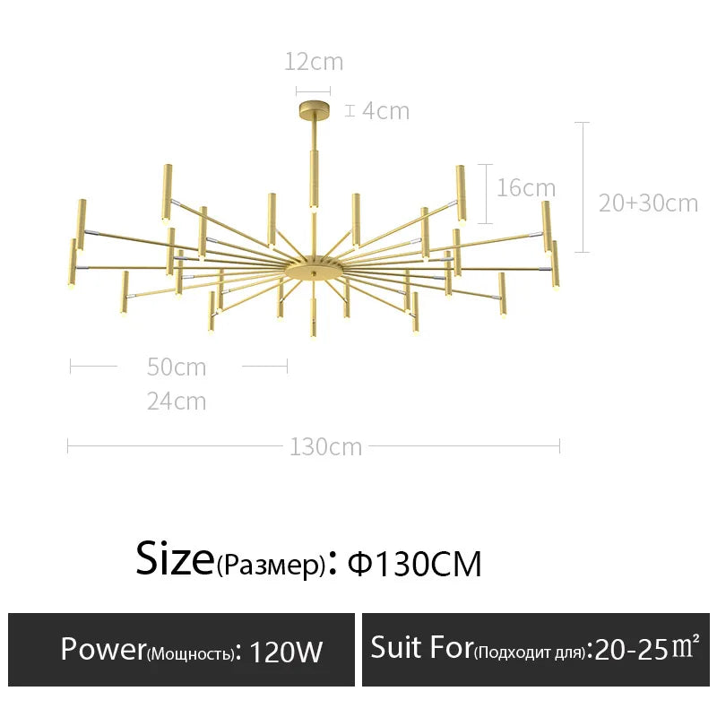 DecorBites™ LED Chandelier: Modern Nordic Design for Living Room, Bedroom, Office, Study - Home Décor Lighting