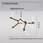 DecorBites™ LED Chandelier: Modern Gold Black Ceiling Pendant for Kitchen Dining Living Bedroom