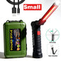 360° Rotating LED Work Light Sets 5 Modes USB Rechargeable Magnetic Base Hanging Hook Waterproof for Garage Auto Repair Camping