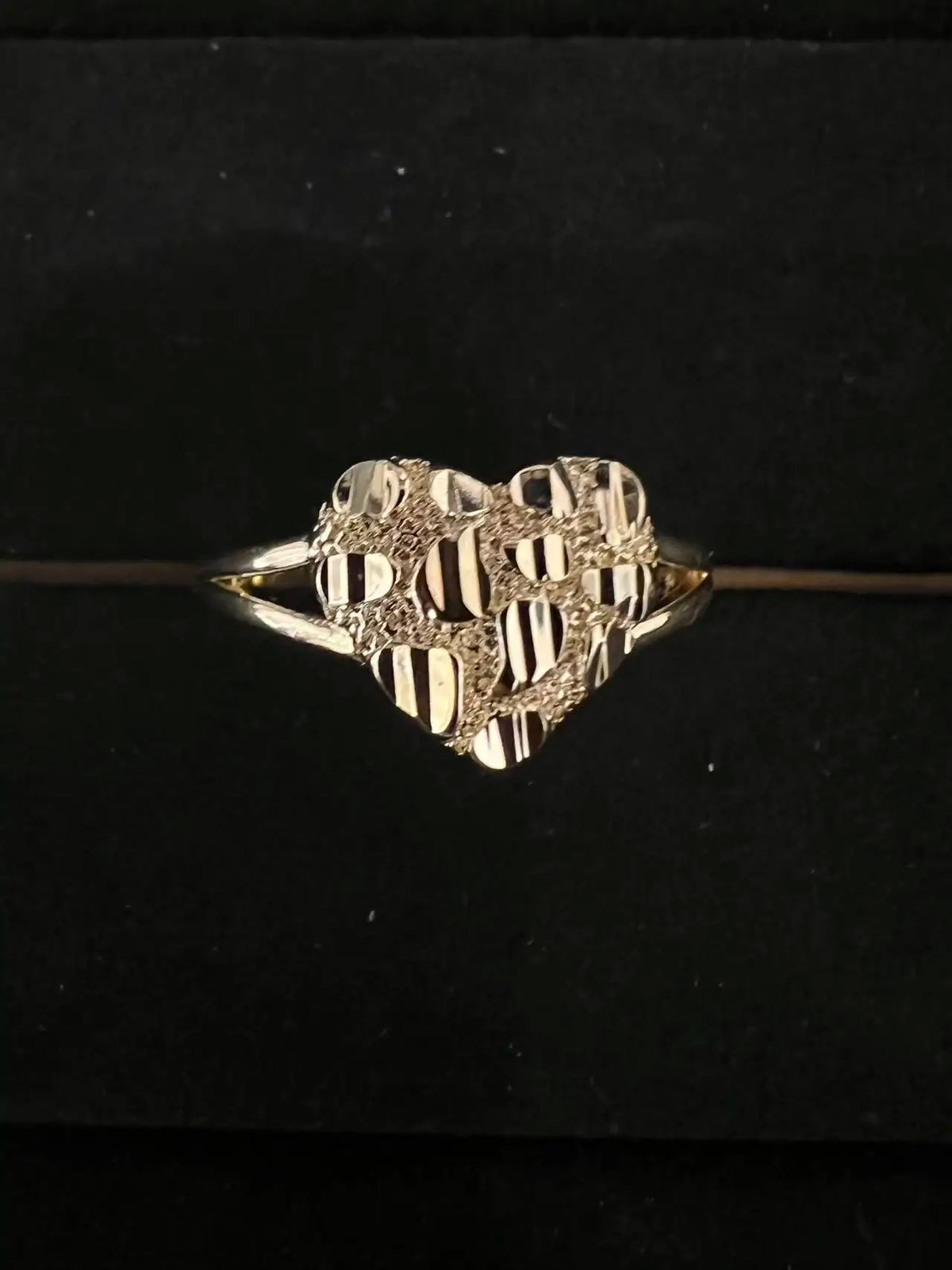 14k Gold Filled Nugget Rings Diamond Cut