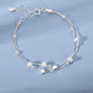 6pcs 925 Sterling Silver Rhinestone Bracelets for Women Girls Luxury