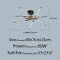 DecorBites™ Linen Ceiling Chandelier: Black Gold Pendant Lamp for Home, Office, or Restaurant