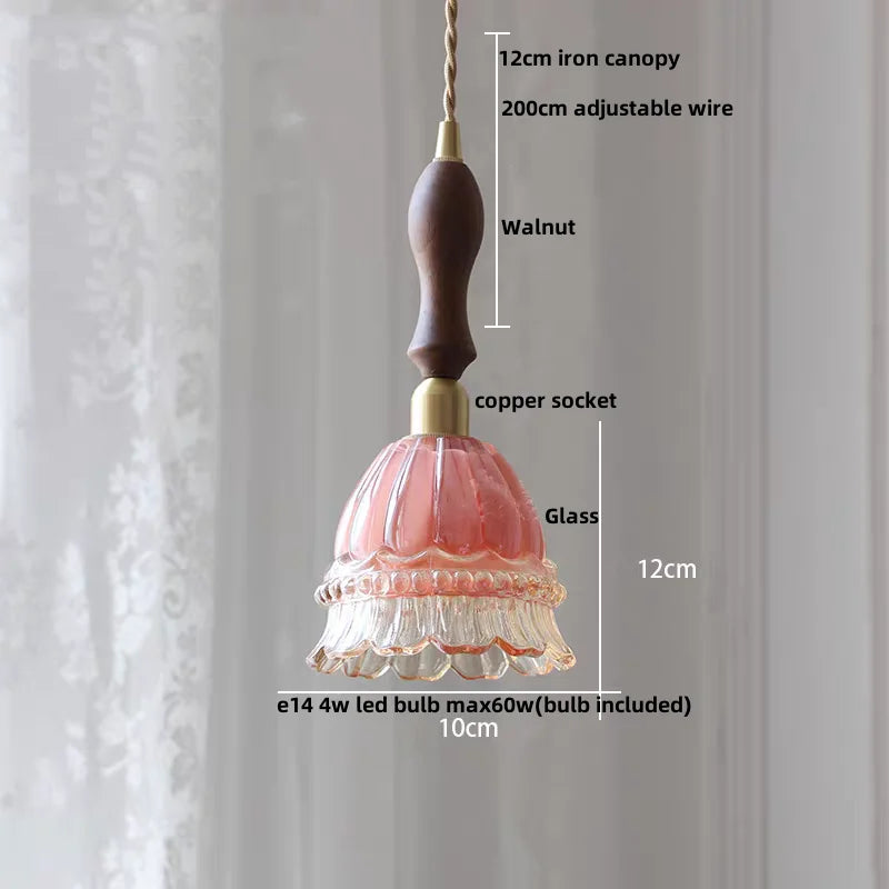 DecorBites™ Glass LED Pendant Lamp Modern Copper Socket Hanging Light
