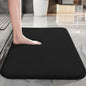 Thickened solid color bathroom non-slip floor mat shower room door absorbent foot mat square long hair toilet mat