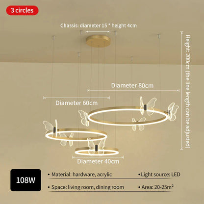DecorBites™ Luxe Butterfly LED Ceiling Lamp: Modern, Bright & Elegant Atmosphere