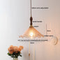 DecorBites™ Green Glass LED Pendant Lamp with Knob Switch, Copper Chandelier