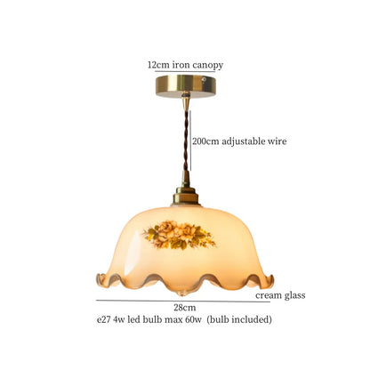 DecorBites™ Green Glass LED Pendant Light for Home Decor and Cafe Lighting