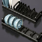 Kitchen Cabinet Dish Storage Rack Drawer  Built-in Dish Drain Rack Plate Divider Storage Rack  Kitchen Accessories Organizer