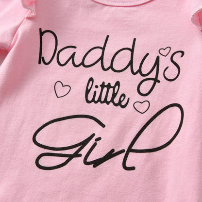 Baby Girl Clothes Long Sleeve Ruffle "daddy's Little Girl"