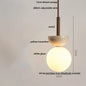 DecorBites™ LED Knob Switch Pendant Lamp Yellow Travertine Copper Wabi Sabi Hanging Lights