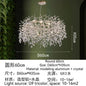 DecorBites™ Golden Crystal Tree Chandelier, Luxury Matte Aluminum Art Ceiling Light for Living Room