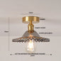 DecorBites™ Green Flower Glass Copper Ceiling Light - Nordic Modern LED, Living Room Bedroom Hallway Fixtures