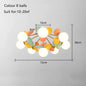 DecorBites™ Kids LED Ceiling Light: Iron Sheet Glass Chandelier