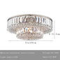 DecorBites™ Large Crystal Chandelier Chrome Hanging Lamp for Dining Room Decor
