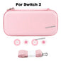 Portable Carrying Case for Switch 2 Traveling Bag Hard Shell Protective Cover with 10 Games Card Slots and 4pcs Joystick Covers
