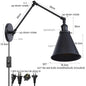 DecorBites™ LED Long Arm Wall Lamp with Pull Chain Switch for Home Hotel Bathroom
