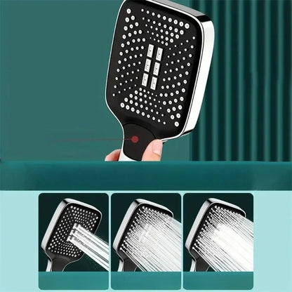Adjustable 3-Mode High Pressure Shower Head Large Flow Water Saving