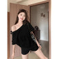 Fashion Loose Ladies Batwing Sleeve Trend Solid Color Off Shoulder Summer New Style Pullover Slash Neck Tshirt Tops Short Sleev