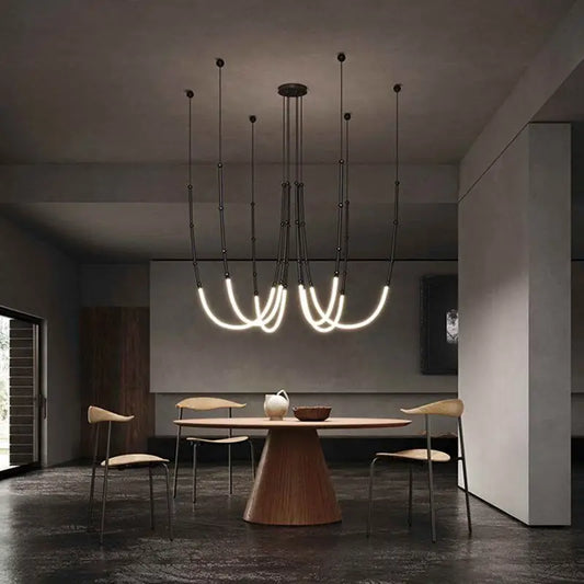 DecorBites™ Linear Creative Chandelier for Living Room Lobby, Bedroom, Hotel, Restaurant Lighting