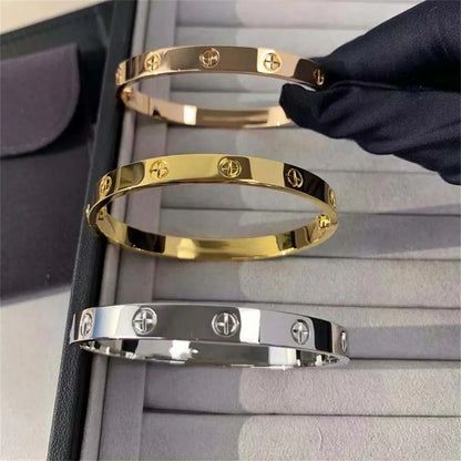 New Design Gold Color Zircon and Cross Nut Nail Bracelet Gold & Bangle