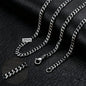 3-11mm Classic Cuban Chain Necklace for, Silver Black Gold Grey Color