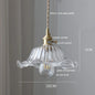 DecorBites™ Green Glass LED Pendant Lamp with Copper Wood Handle for Modern Nordic Home Decor
