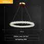DecorBites™ Luxe Crystal Pendant Light - Dimmable LED Art Deco Circle Lamp