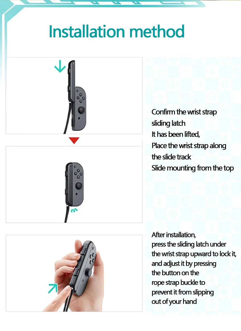 2Pcs For Nintend Switch & OLED For Switch Joycon Gamepad Controller Gamepad Hand Rope Wrist Strap Laptop Video Games Accessories