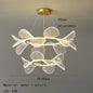 DecorBites™ LED Flower Chandelier: Luxury Acrylic Pendant Lamp for Modern Living, Bedroom, Kitchen, Dining Room