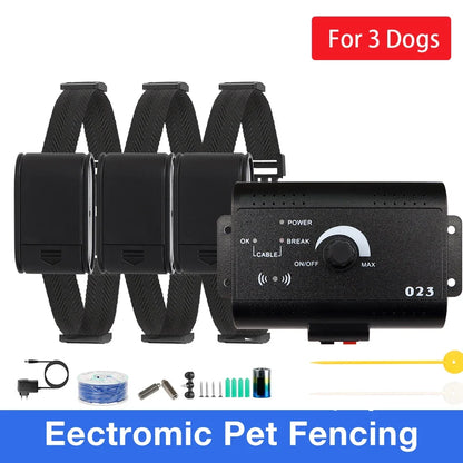 Invisible Wireless Electric Dog Fence System Remote Control Electronic Dog Fence Pet Training Collar Transmitter Collar Set