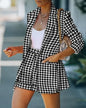 Elegant Two Piece Blazer Suit Sets Women OL Office Sets Slim Cardigan
