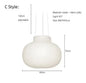 DecorBites™ Japanese Nordic Design LED Silk Pendant Lights for Living Room and Restaurant