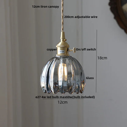 DecorBites™ Green Glass LED Hanging Pendant Lights