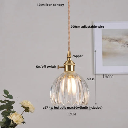 DecorBites™ Green Glass LED Hanging Pendant Lights