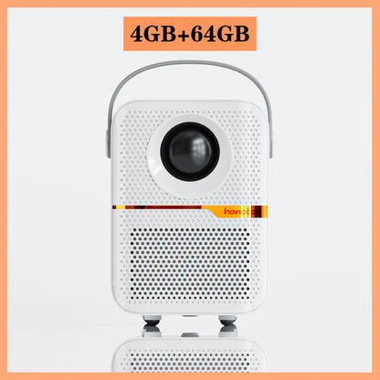 HONGTOP P10 Smart 4K Android WiFi Portable 1080P Home Theater Video LED Bluetooth Mini Projector 4GB 64GB Android 10  Projector