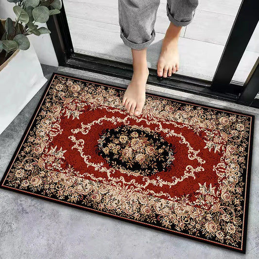 Vintage Ethnic Style Small Carpet Bohemian Entrance Anti Slip Dust Door Mat Sofa Chair Room Bedside Rug Home Decoration