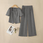 2PCS Women OL Work Outfits Zanzea Summer Square Neck Short Sleeve