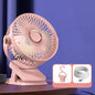 Baby 3 Speeds Stroller Mini Fan with Light Portable USB Charging Fan